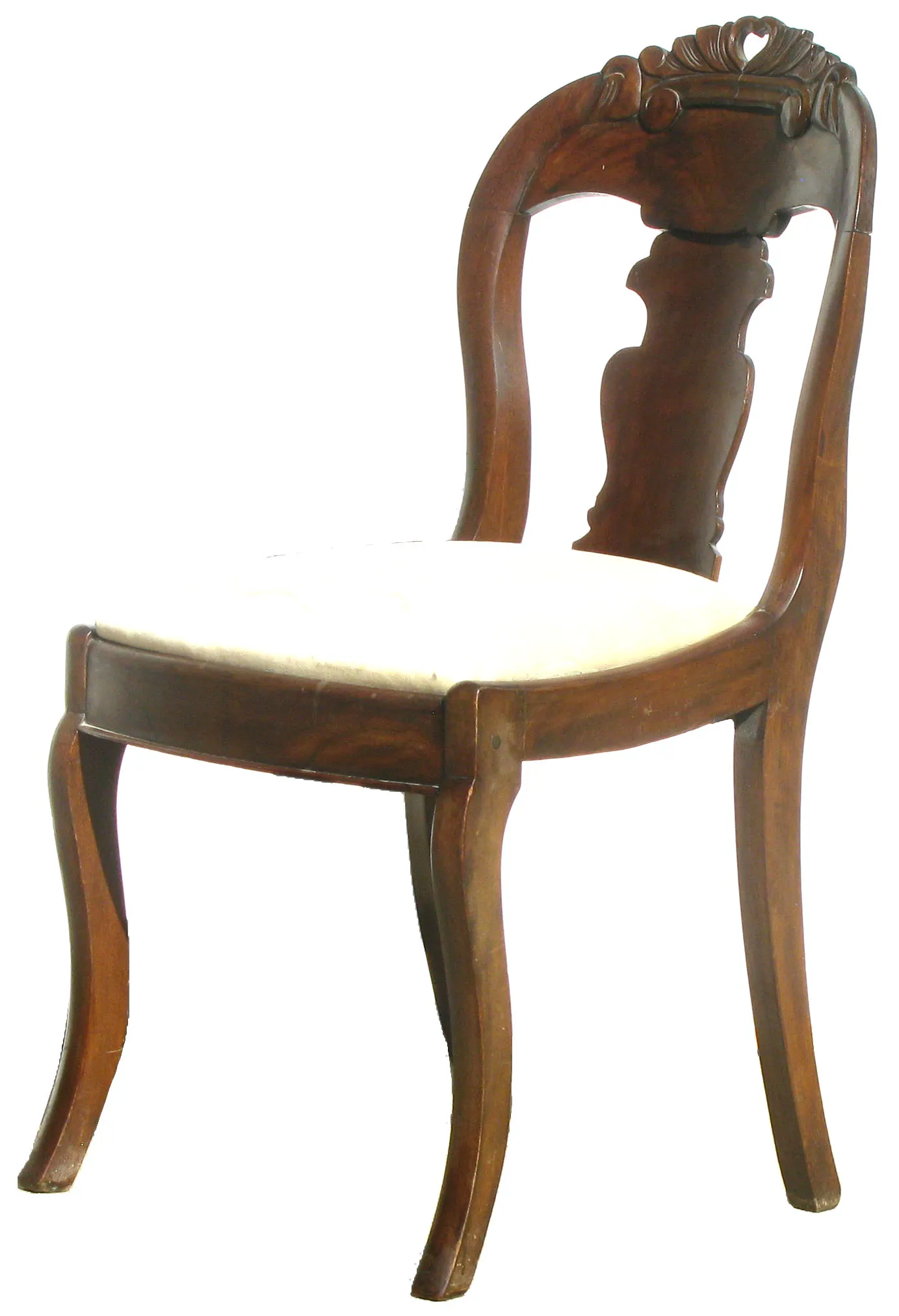 Victorian Mahogany Accent Chairs - Set of 2 - Chez Vous - brown - Curved Back, Comfortable, Durable