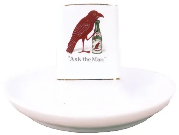 1910s Red Raven Matchbox Holder/ Ashtray - Chez Vous