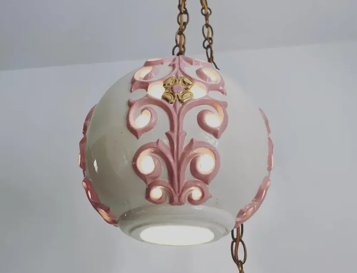 Hollywood Regency Pendant Light - C the Light Interiors - Pink