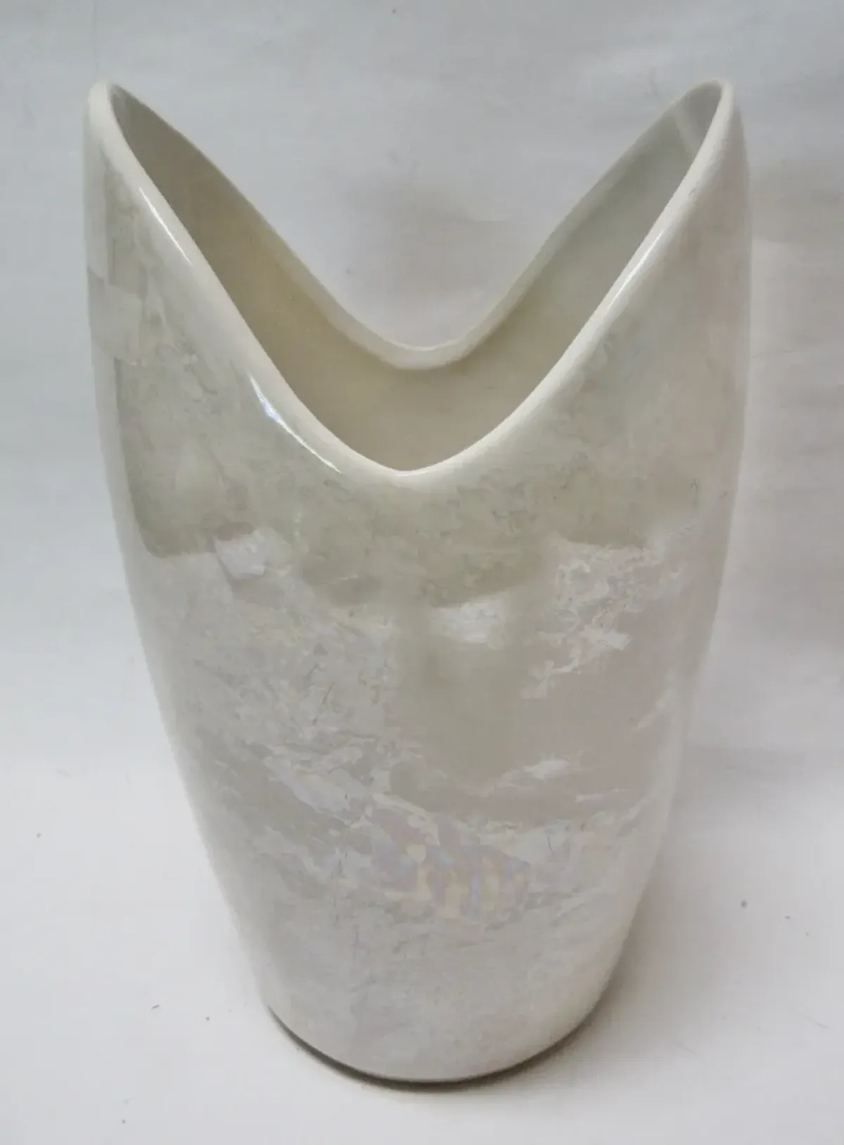 McCoy Marble-Glaze Vase - c. 1960 - The Emporium Ltd. - White