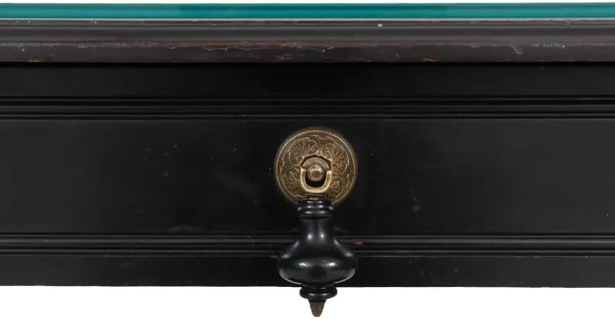 Chinoiserie Black Accent Table - Interesting Things - 26.25" L x 17" W x 29.25" H