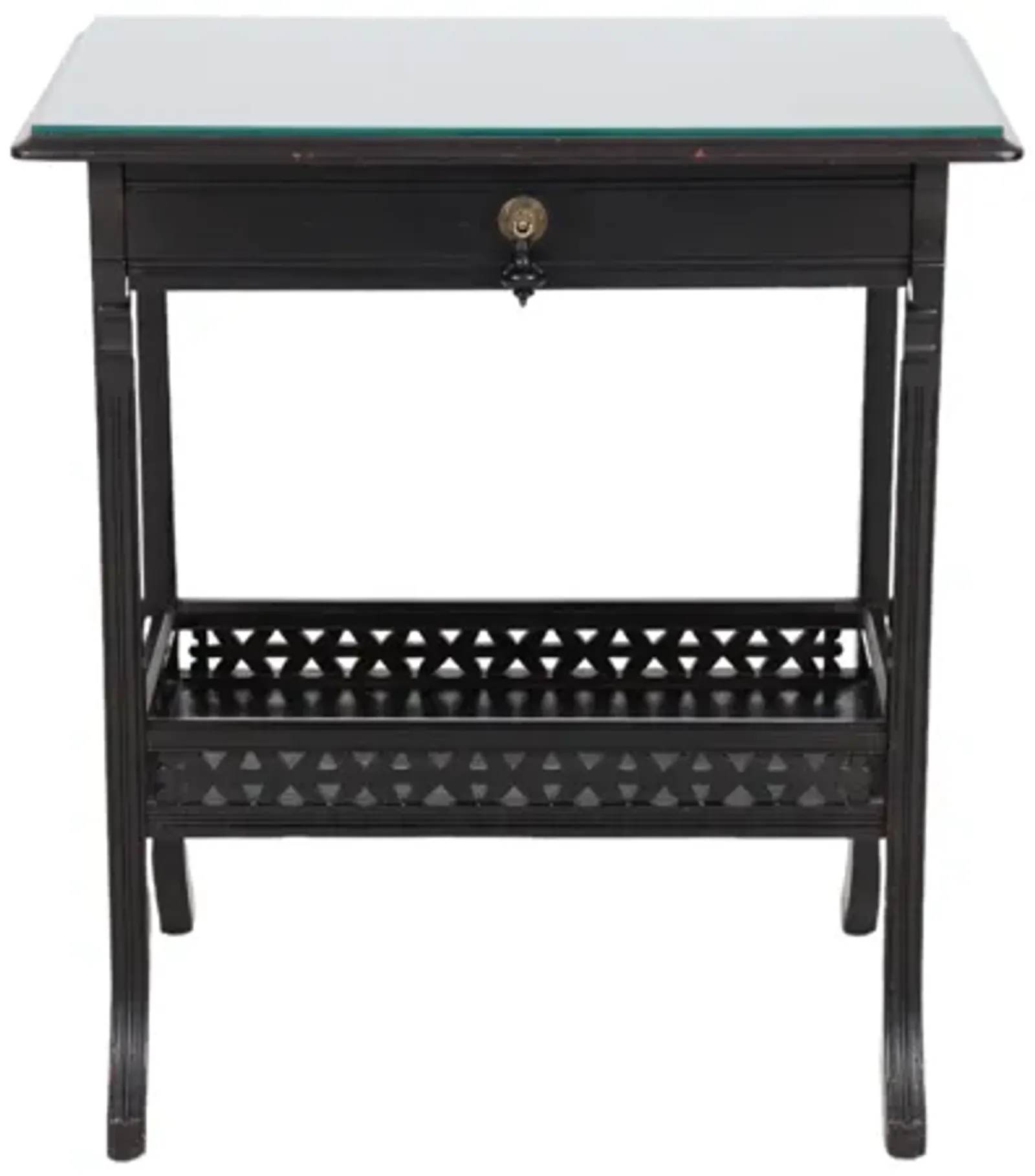 Chinoiserie Black Accent Table - Interesting Things - 26.25" L x 17" W x 29.25" H