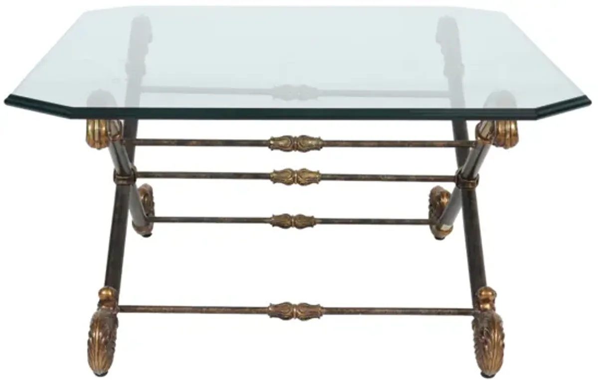 La Barge Brass & Glass Coffee Table - Interesting Things - Gold