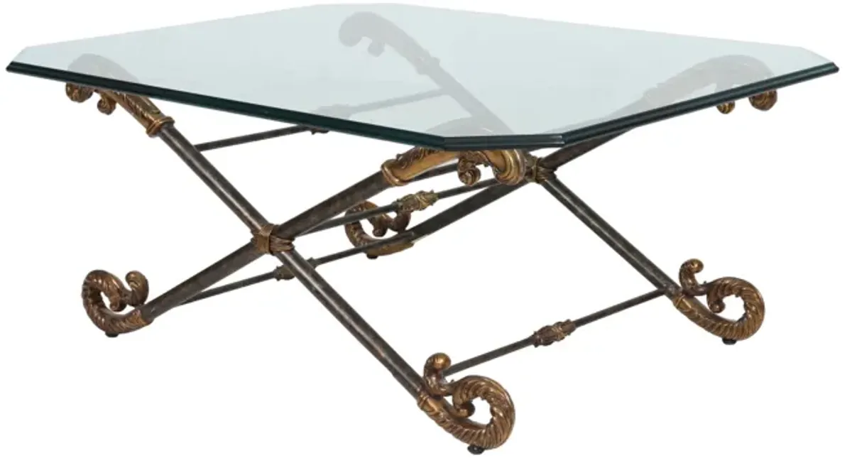 La Barge Brass & Glass Coffee Table - Interesting Things - Gold