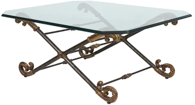 La Barge Brass & Glass Coffee Table - Interesting Things - Gold