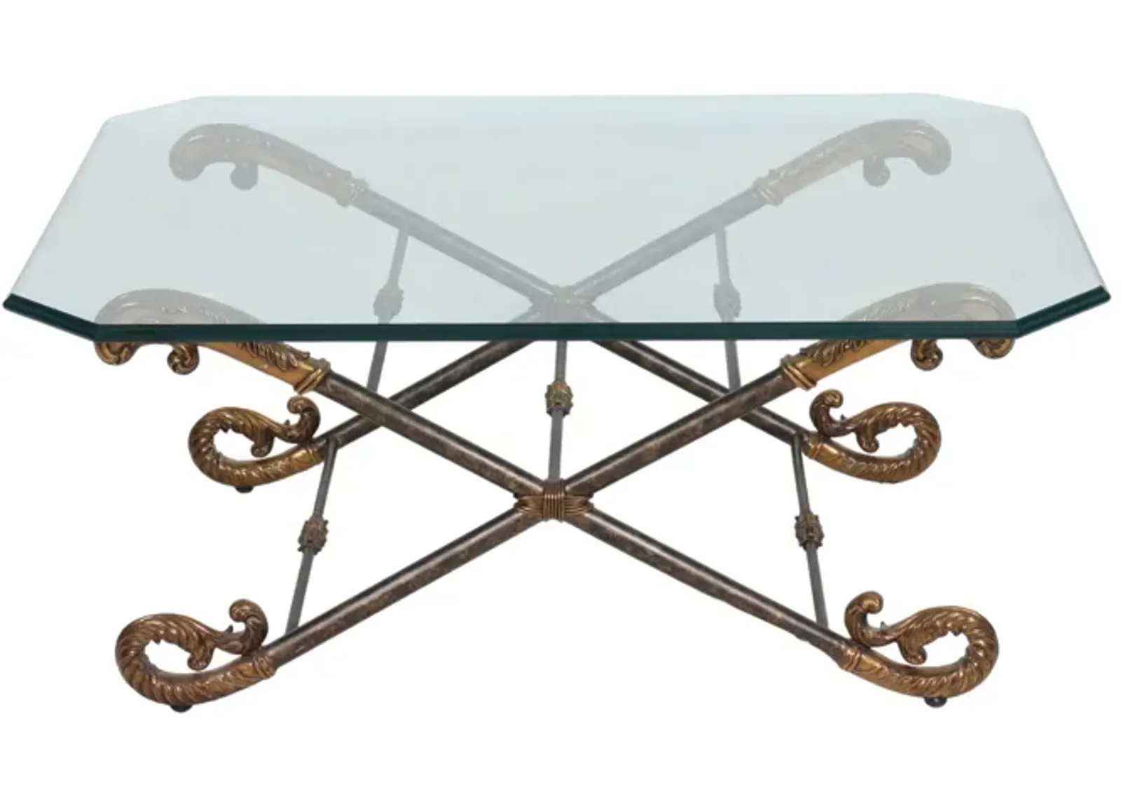 La Barge Brass & Glass Coffee Table - Interesting Things - Gold