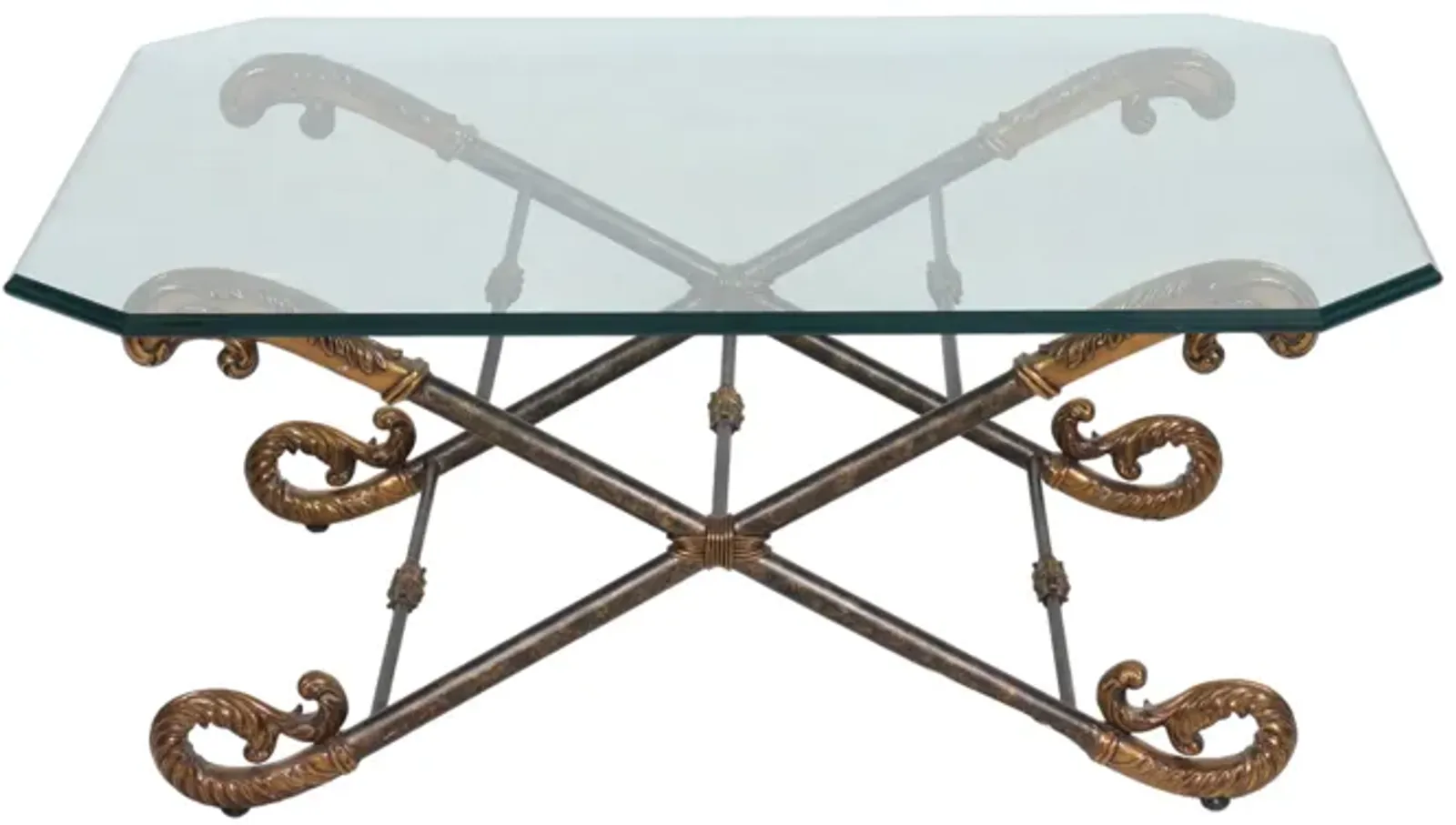 La Barge Brass & Glass Coffee Table - Interesting Things - Gold