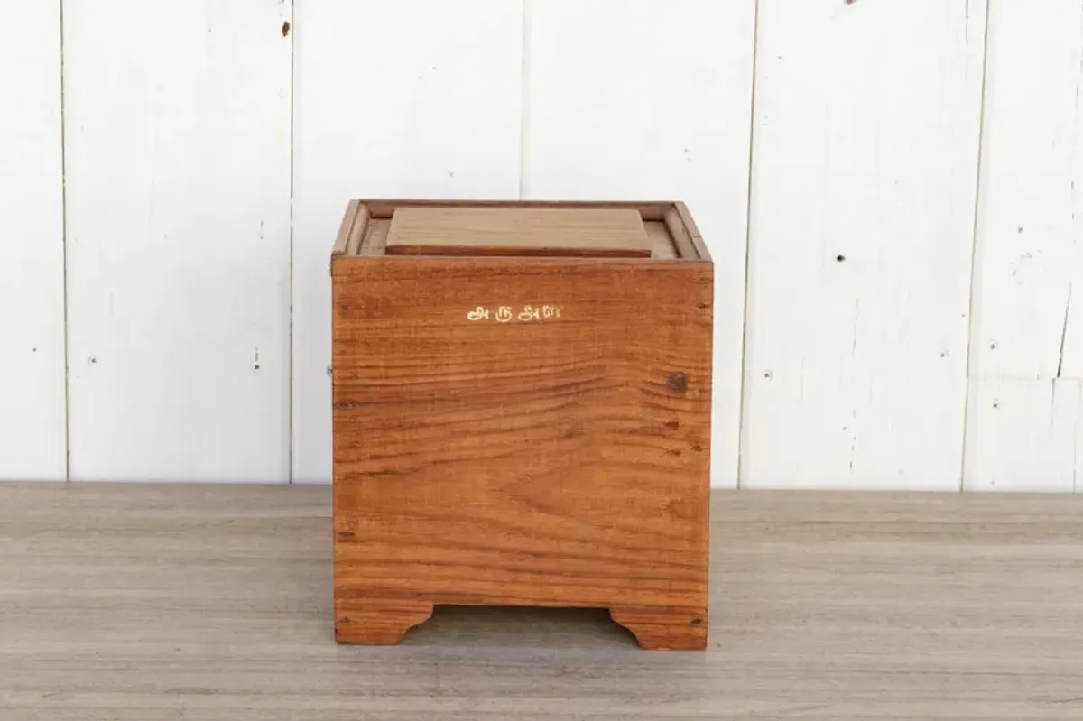 Antique Colonial Teak Chest - de-cor - brown