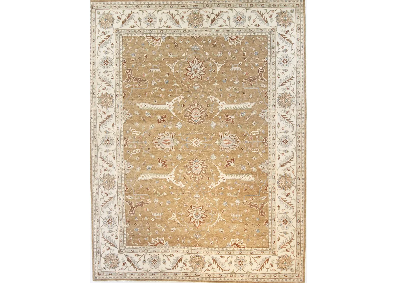 9" x 12" Oushak Rug - Caramel/Ivory - F.J. Kashanian - Beige - Beige