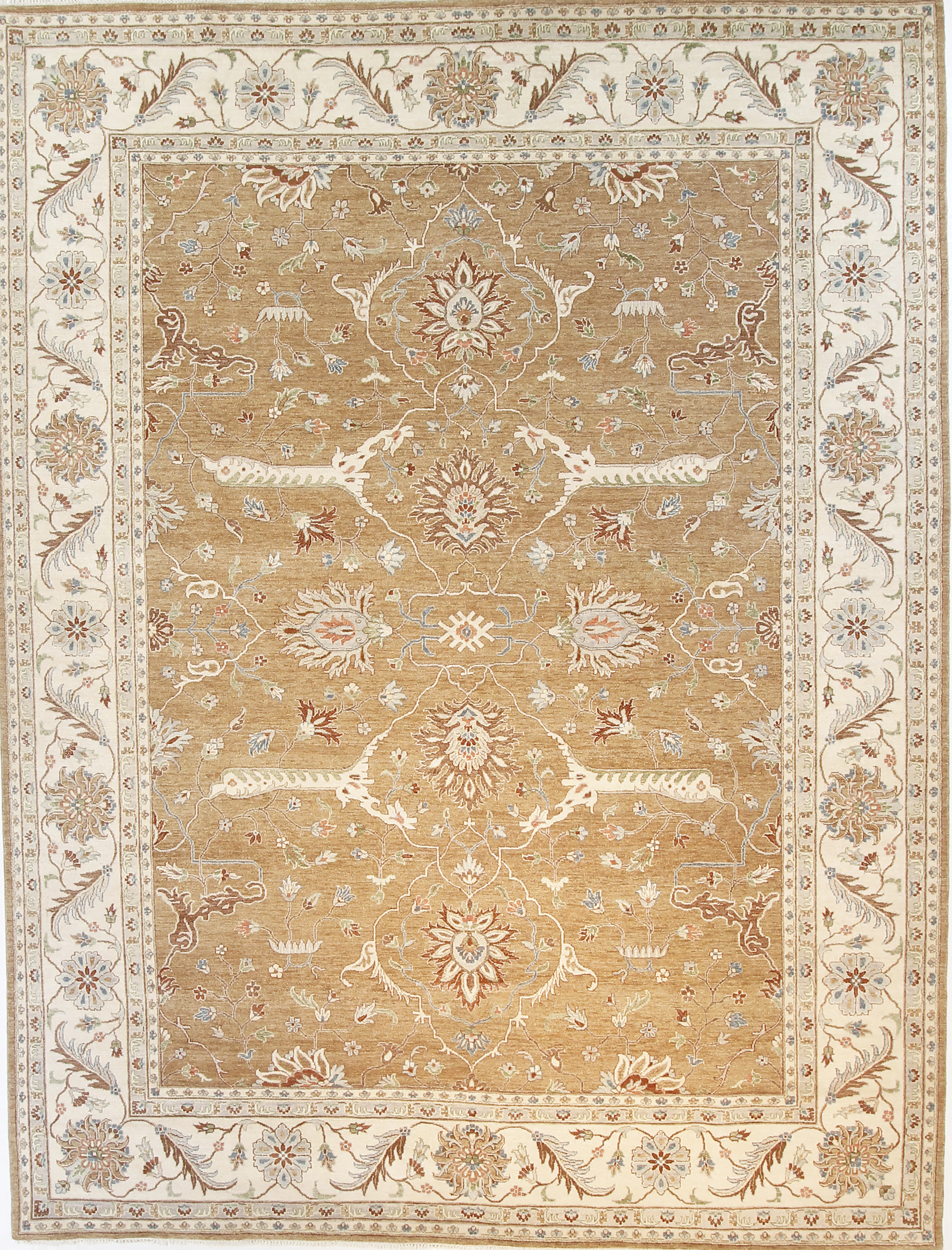 9" x 12" Oushak Rug - Caramel/Ivory - F.J. Kashanian - Beige - Beige