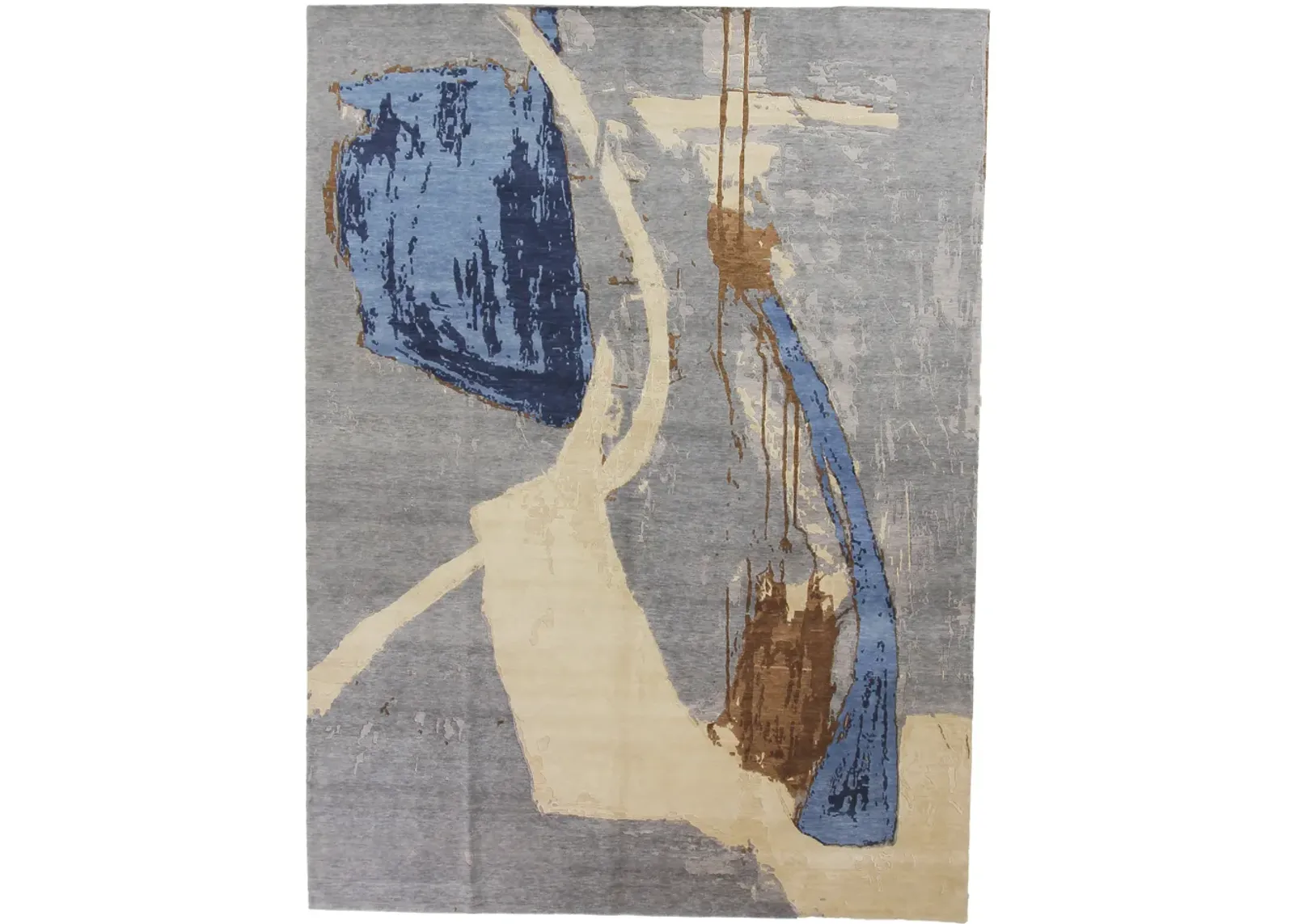 9" x 12" Brooke Rug - Gray/Blue - F.J. Kashanian - Gray