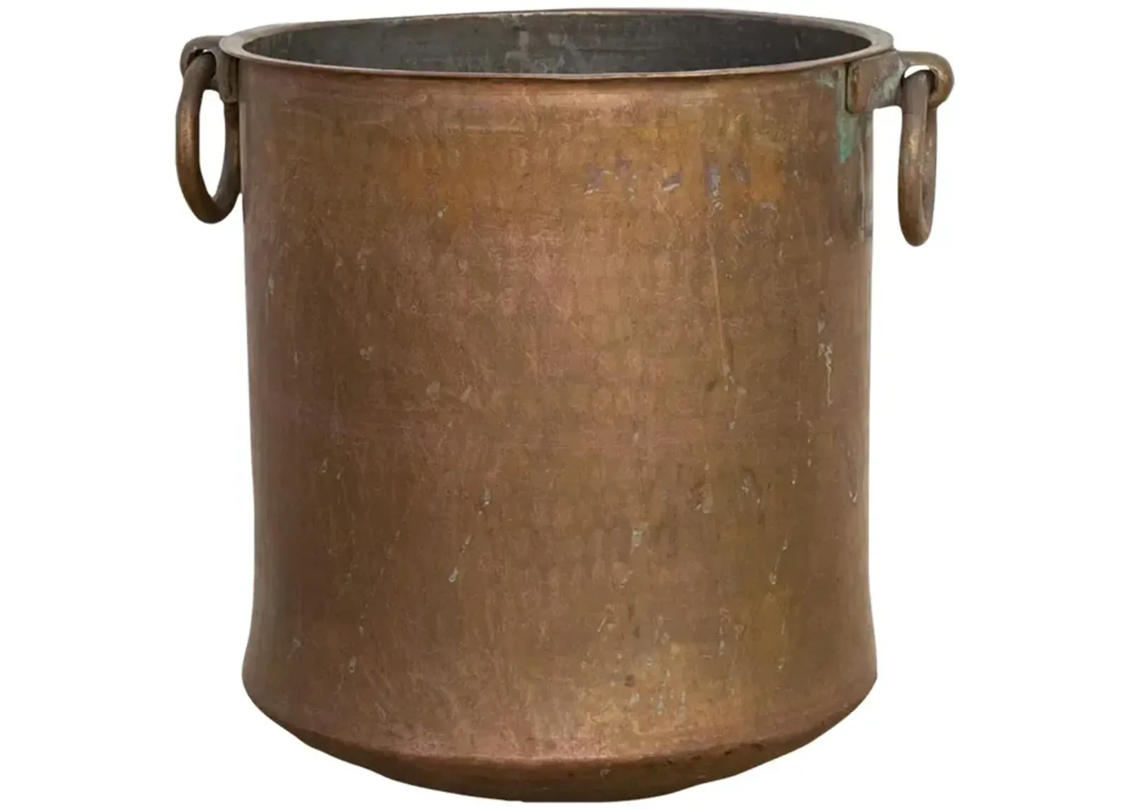 Antique Southern Indian Copper Vessel - de-cor - brown