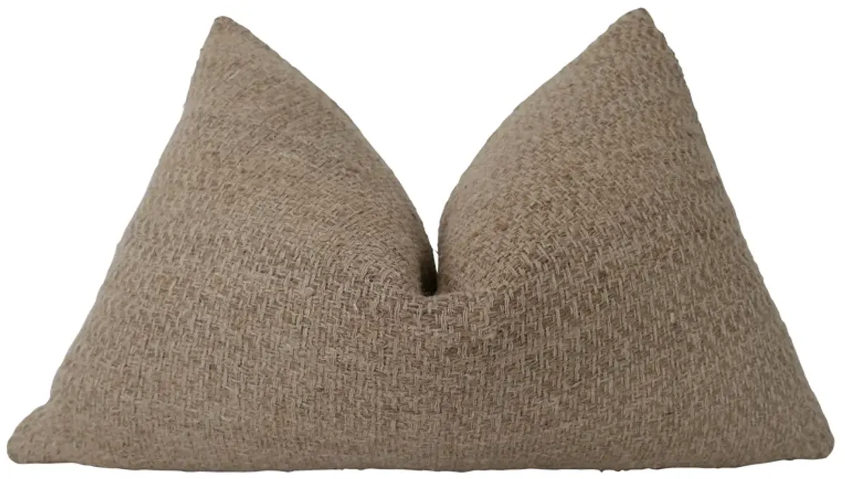 Camel Mesh & Linen Pillow