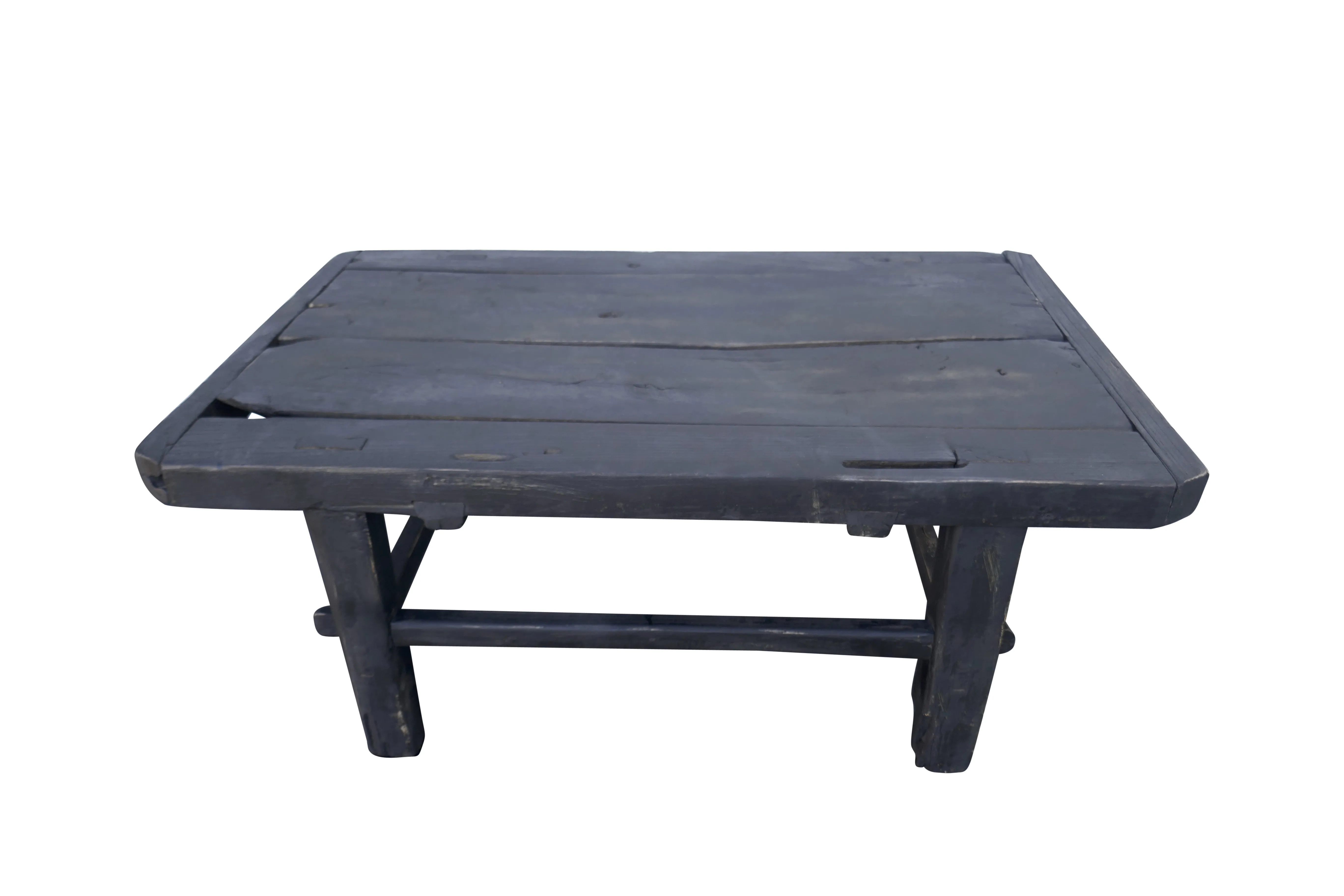 Antique Asian Elm Coffee/Cocktail Table - Black