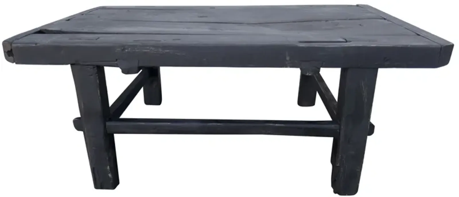 Antique Asian Elm Coffee/Cocktail Table - Black