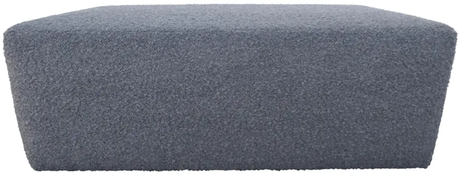 Luxe Fog Gray Shearling Cocktail Ottoman