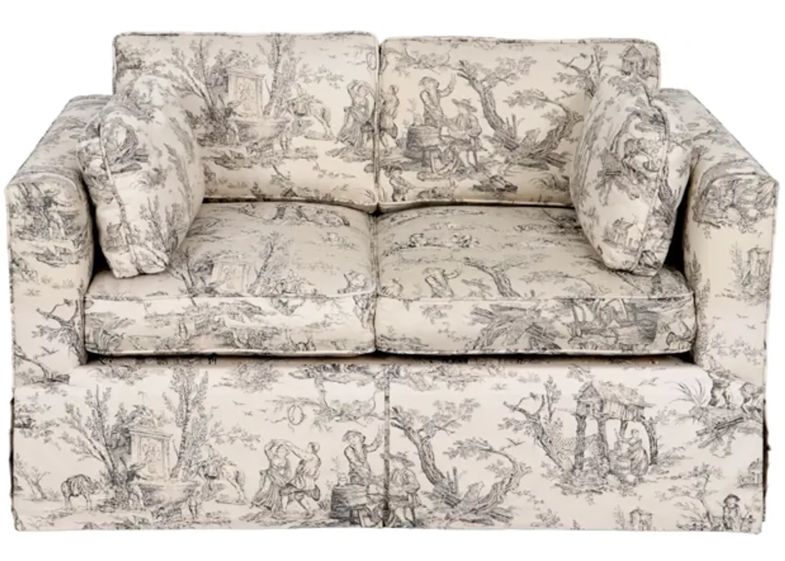 Toile Tuxedo Loveseat Sofa - Interesting Things