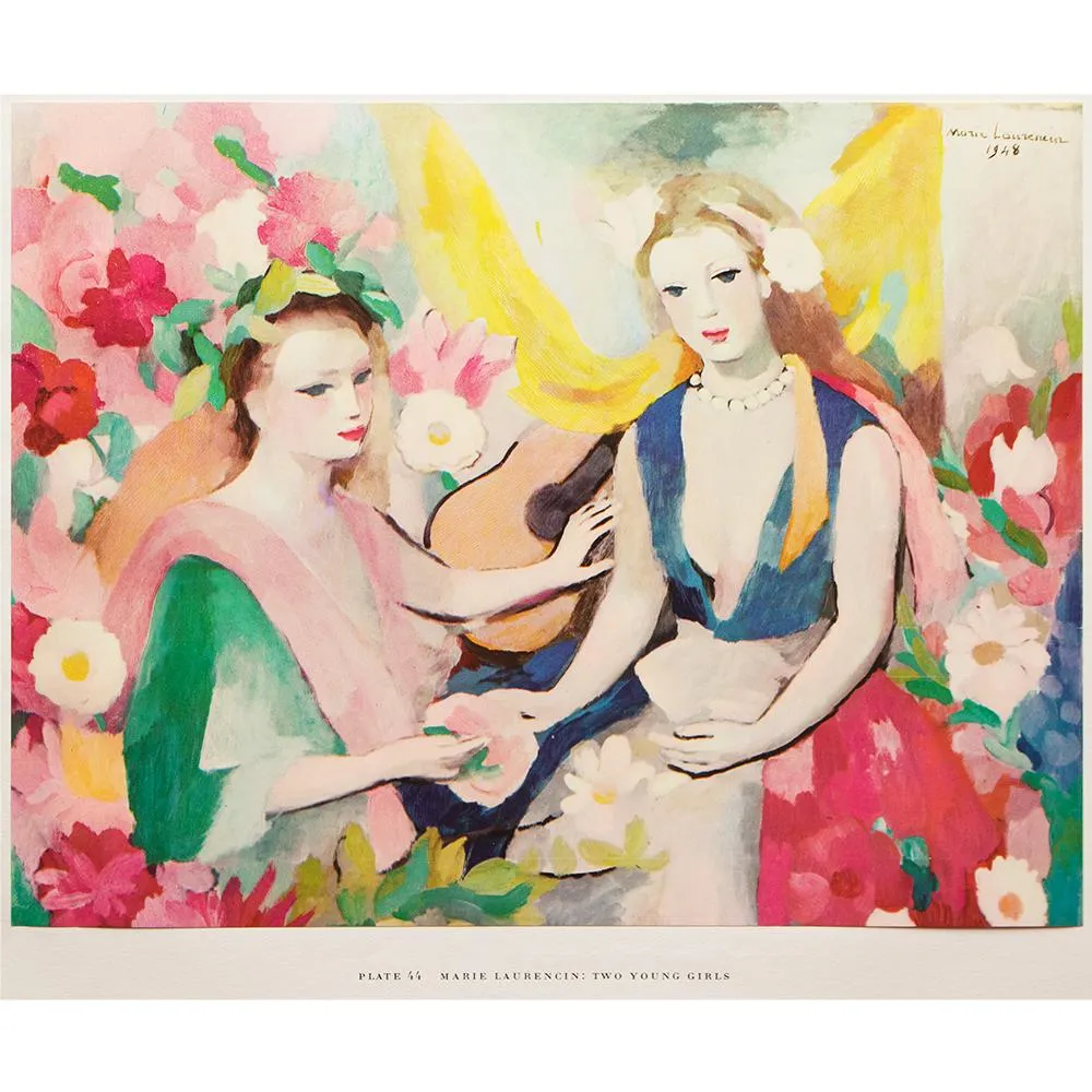 1950s Marie Laurencin - Two Young Girls - Pink