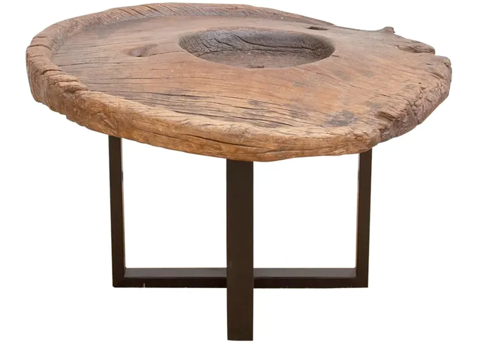 Ancient Java Grinder Coffee Table - de-cor - Brown