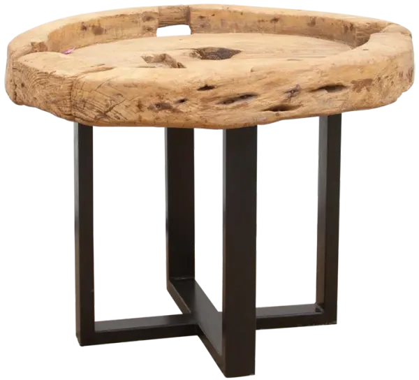 Ancient Java Grinder Coffee Table - de-cor - Brown