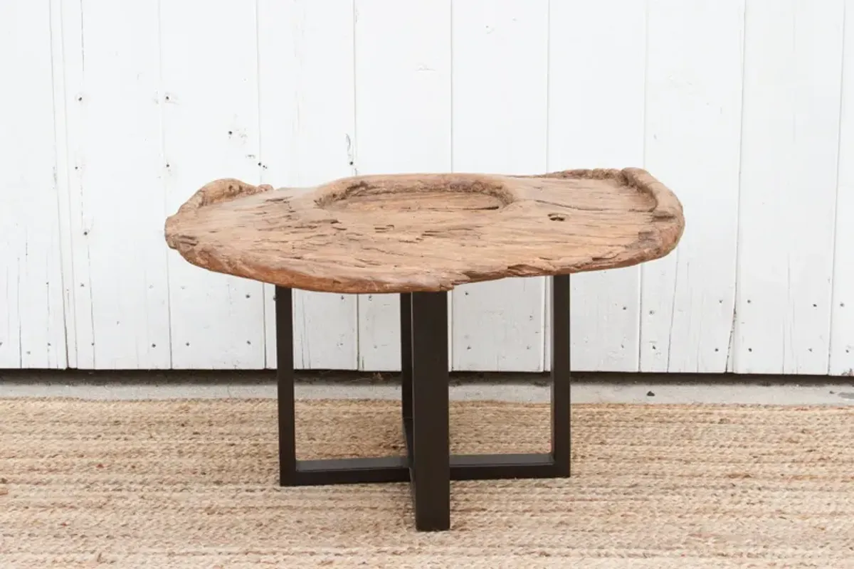 18th C. Grinder Java Abstract Table - de-cor - Brown