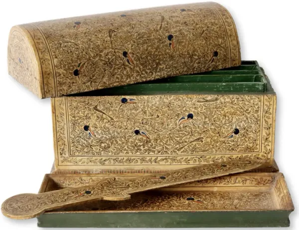 English William Morris Print Desk Set/3 - Rose Victoria - Gold