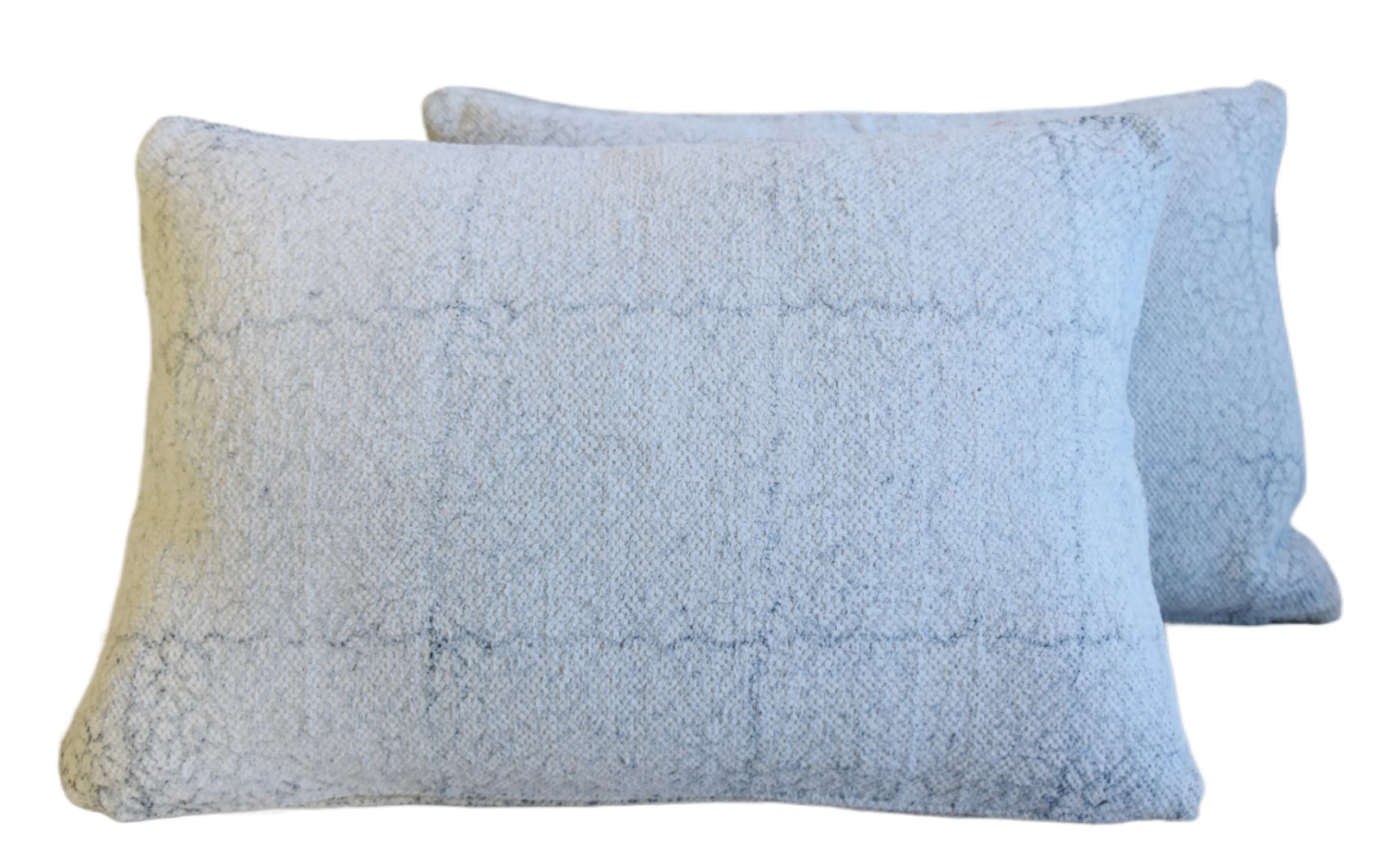 Blue-Gray Modern Cotton Pillows - Set of 2