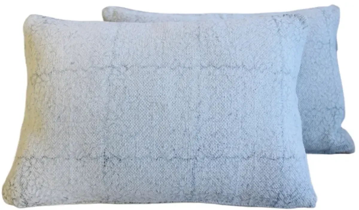 Blue-Gray Modern Cotton Pillows - Set of 2