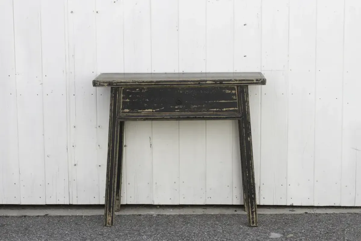 Distressed Black Asian Altar Table - de-cor