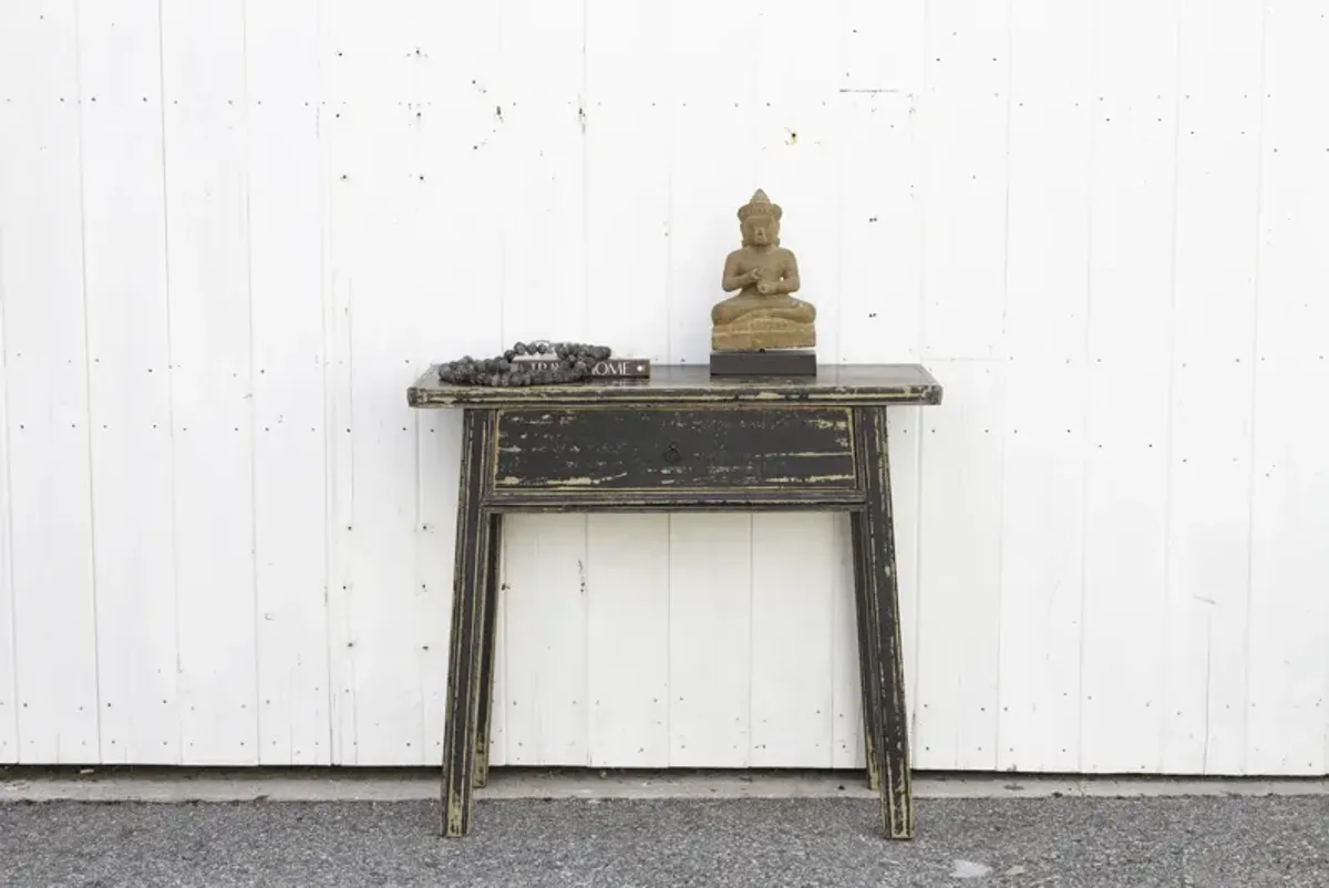 Distressed Black Asian Altar Table - de-cor