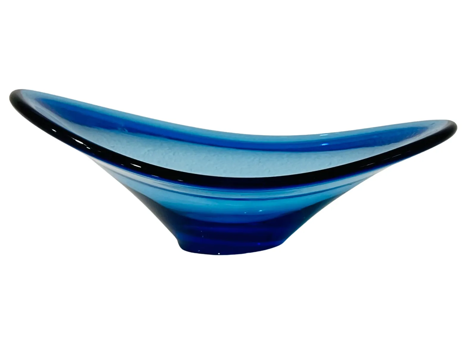 Mid-Century Modern Glass Bowl Catchall - Eat Drink Home - Blue