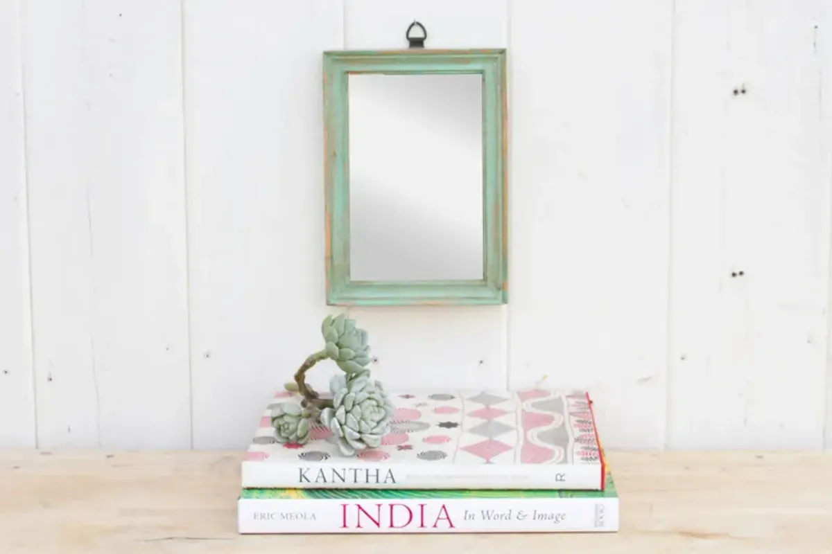 Moss Colonial Accent Mirror - de-cor - Green