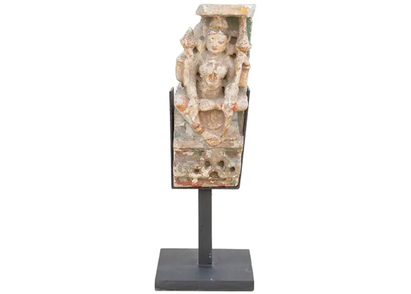 19th C Devi Architectural Stone Fragment - de-cor - Brown