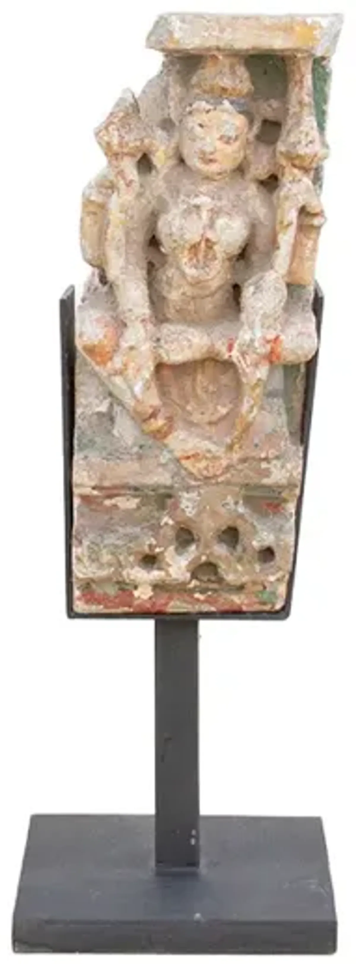 19th C Devi Architectural Stone Fragment - de-cor - Brown