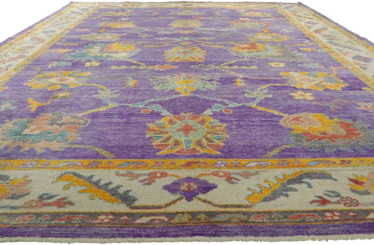 Turkish Oushak Rug - 10'04 x 14'04 - Esmaili Rugs & Antiques - purple - purple