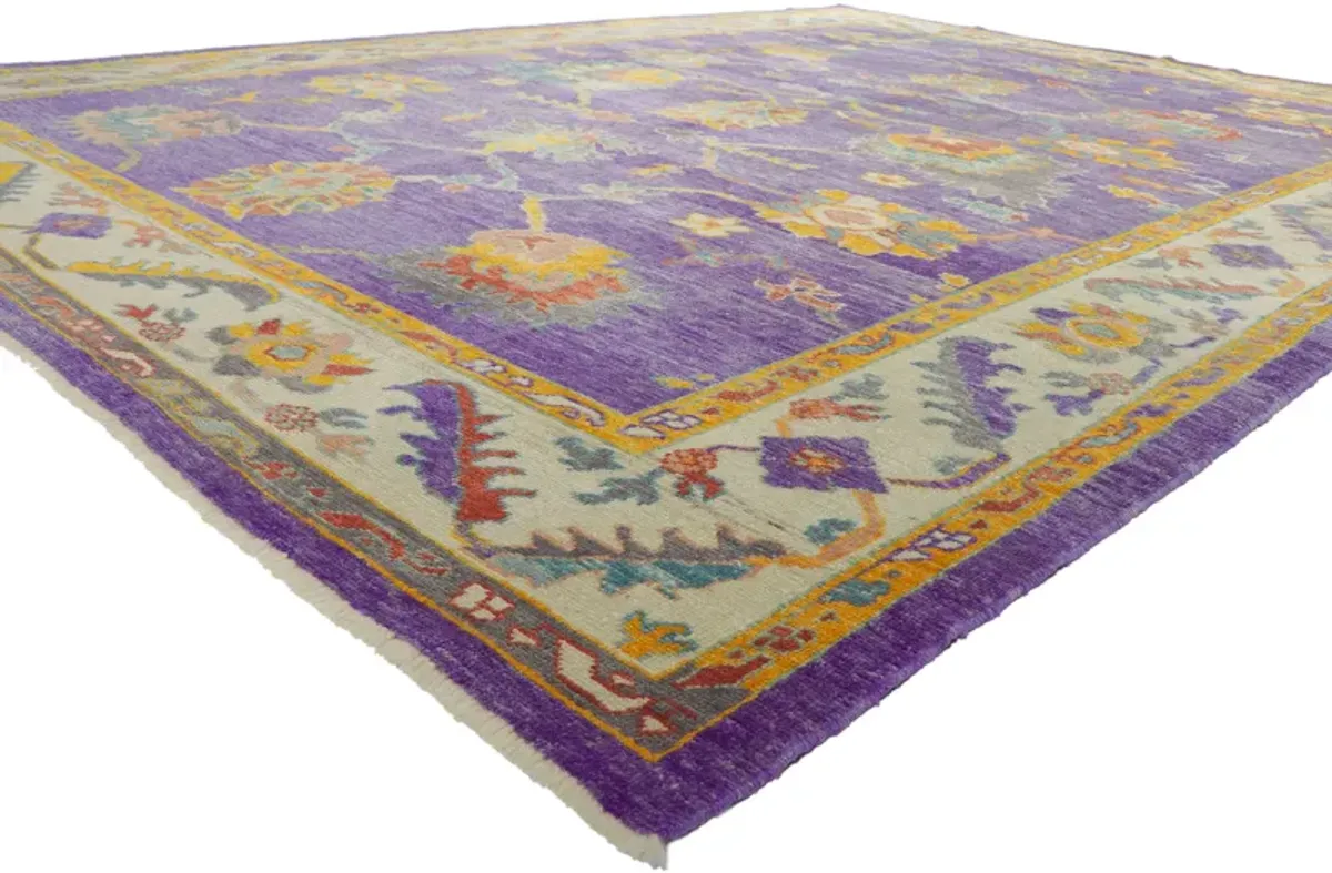 Turkish Oushak Rug - 10'04 x 14'04 - Esmaili Rugs & Antiques - purple - purple