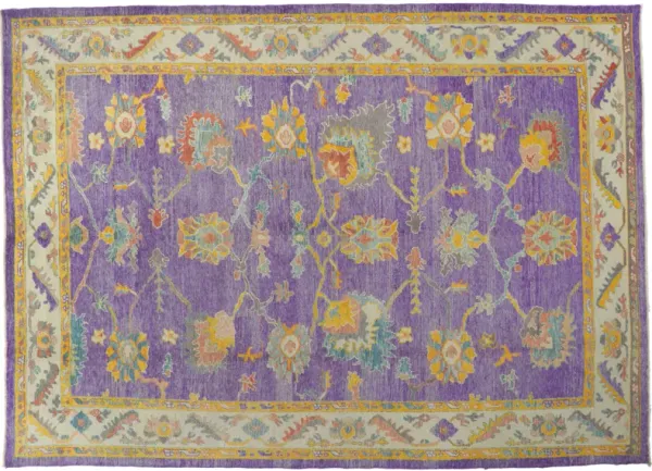 Turkish Oushak Rug - 10'04 x 14'04 - Esmaili Rugs & Antiques - Purple - Purple