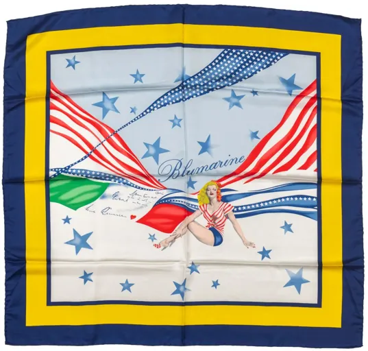 Blumarine Vintage Italy Silk Scarf