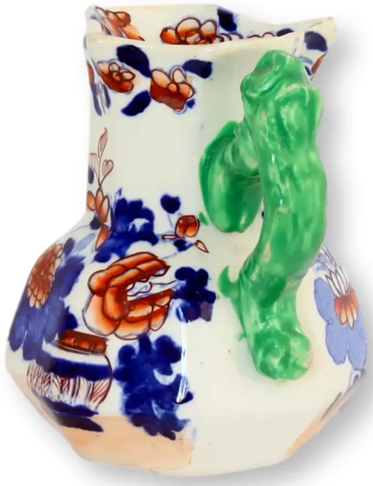 1840s Mason's Ironstone Cream Jug - New England Mercantile - blue