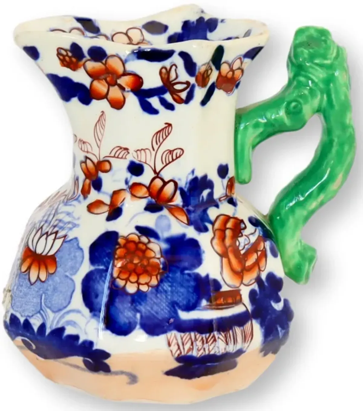 1840s Mason's Ironstone Cream Jug - New England Mercantile - blue
