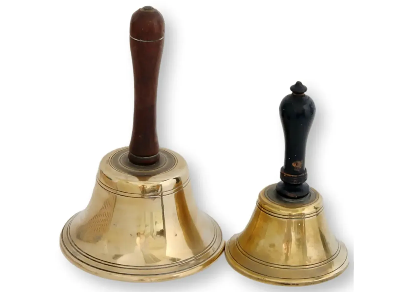 Antique Englsih Hand-Bells - New England Mercantile - Gold