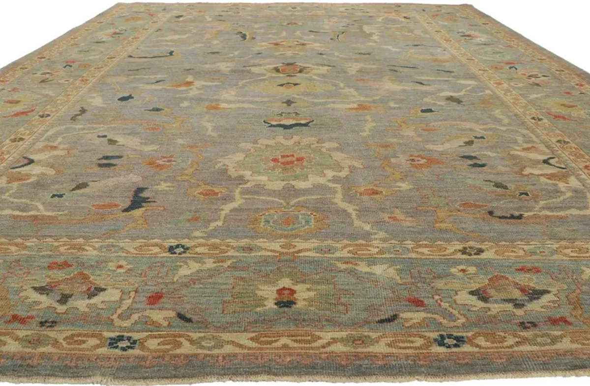 Persian Sultanabad Rug - 09'10 x 14'00 - Esmaili Rugs & Antiques - gray - gray