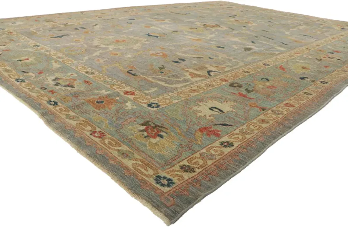 Persian Sultanabad Rug - 09'10 x 14'00 - Esmaili Rugs & Antiques - gray - gray