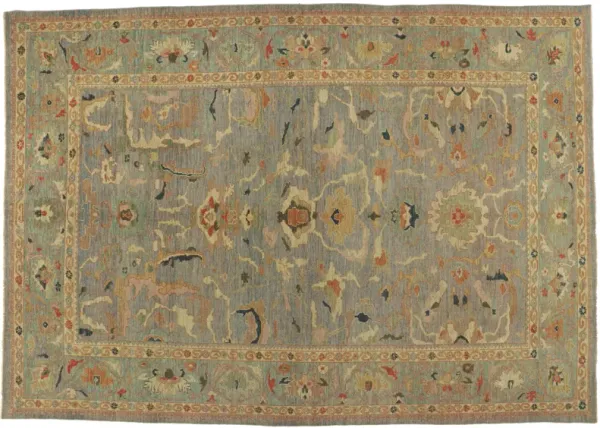 Persian Sultanabad Rug - 09'10 x 14'00 - Esmaili Rugs & Antiques - Gray - Gray