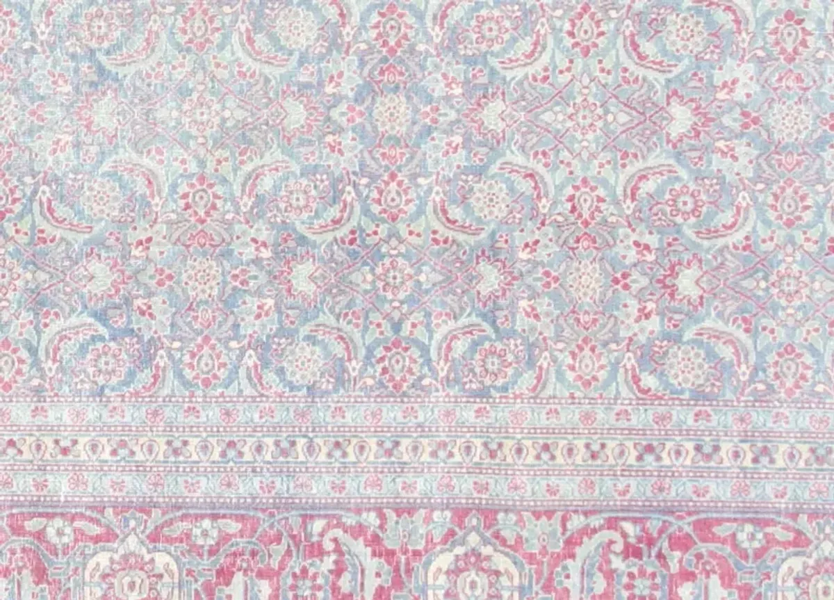 1940s Persian Tabriz Rug - 9'6 x 12'7" - Nalbandian - Pink - Pink