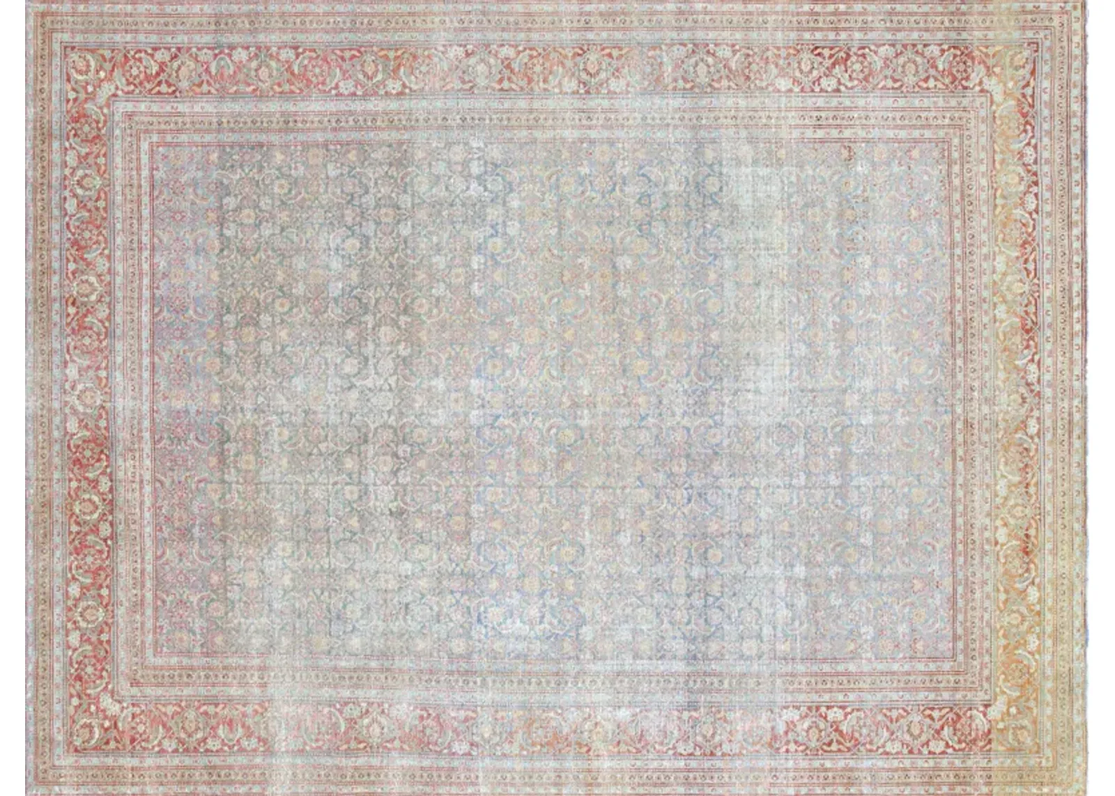 1940s Persian Tabriz Rug - 9'4" x 12'5" - Nalbandian - Red - Red