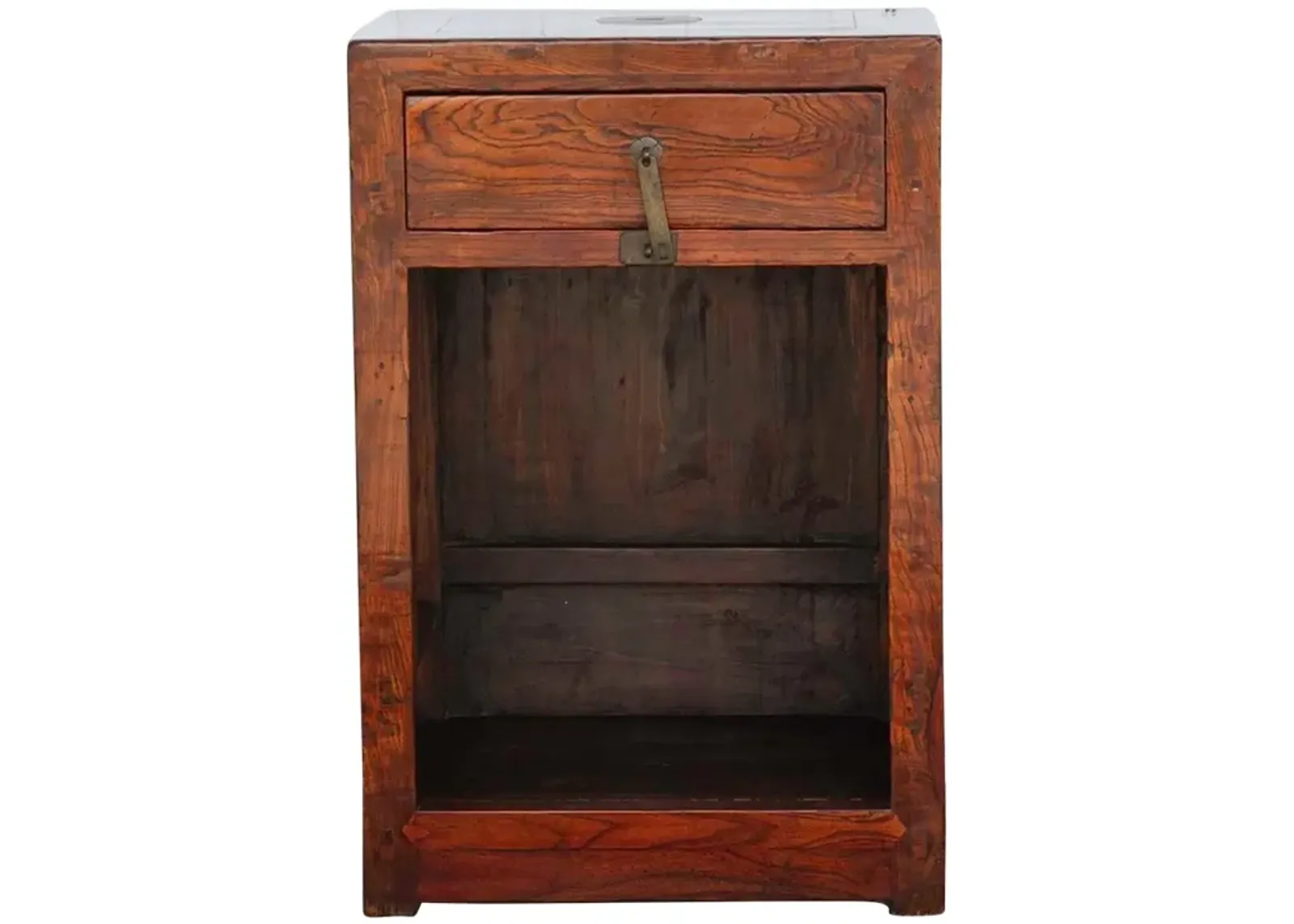 Antique Chinese Elm Open Cabinet - de-cor - Brown