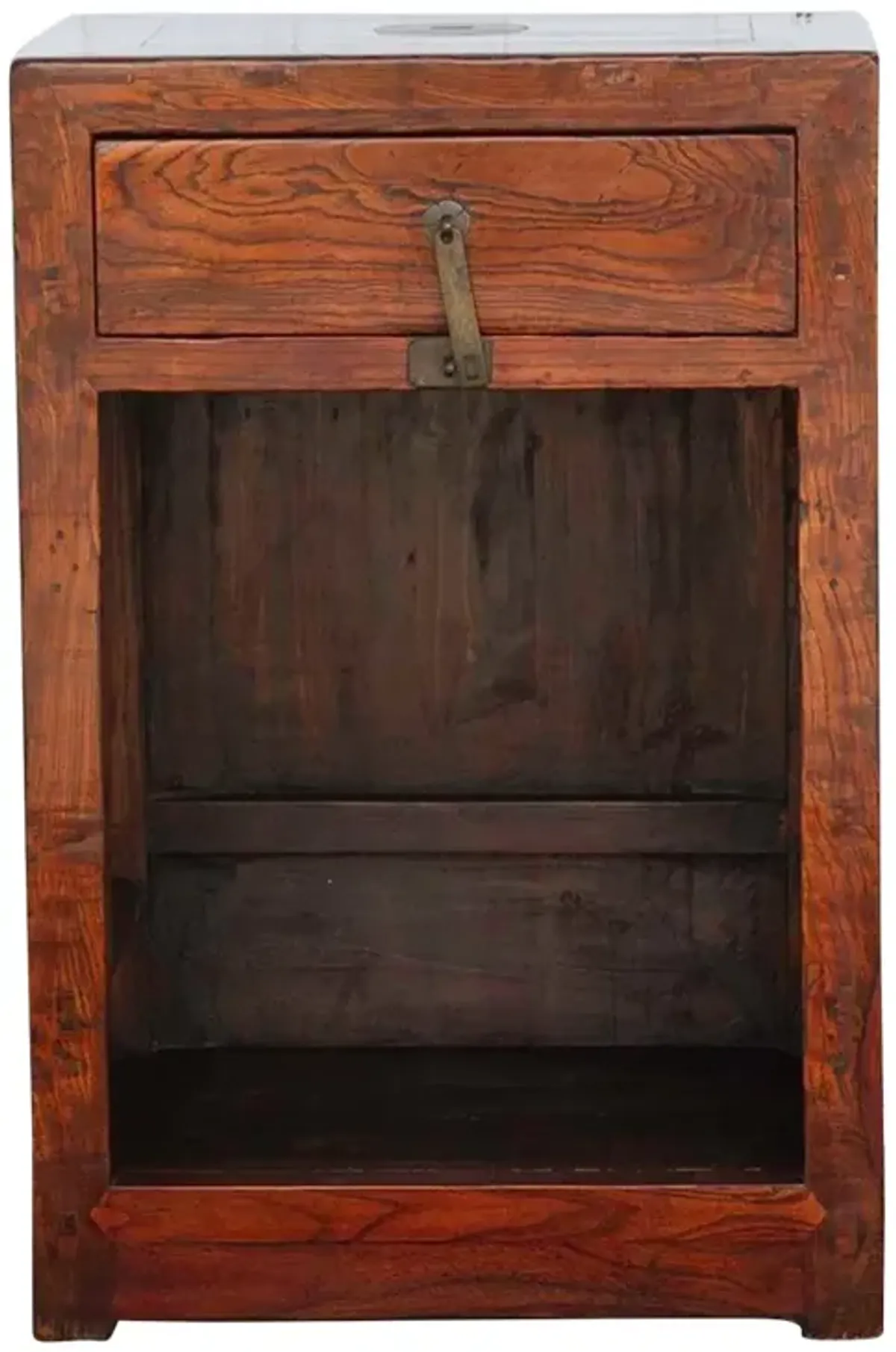 Antique Chinese Elm Open Cabinet