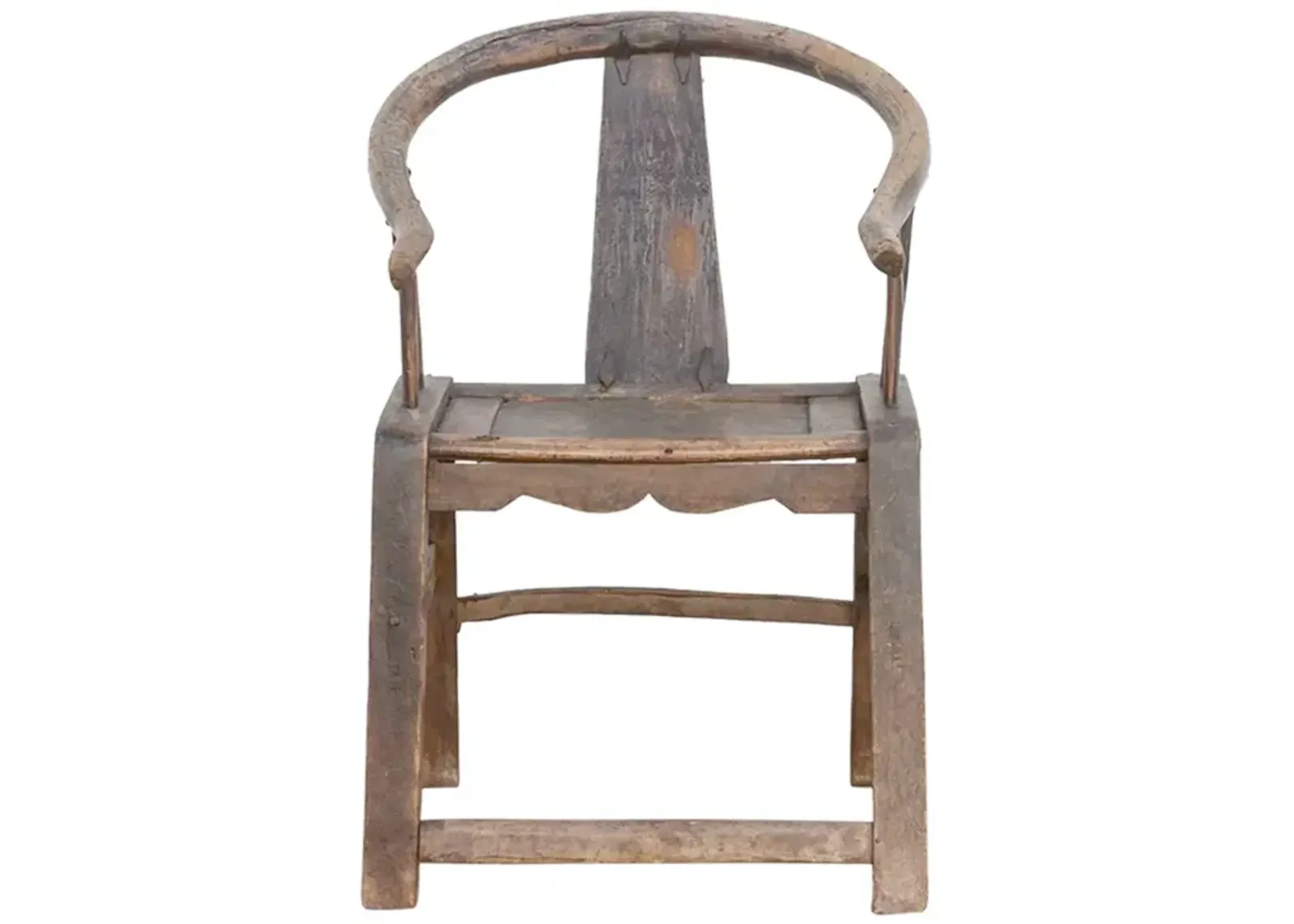 Primitive 18th Century Horseshoe Chair - de-cor - Black