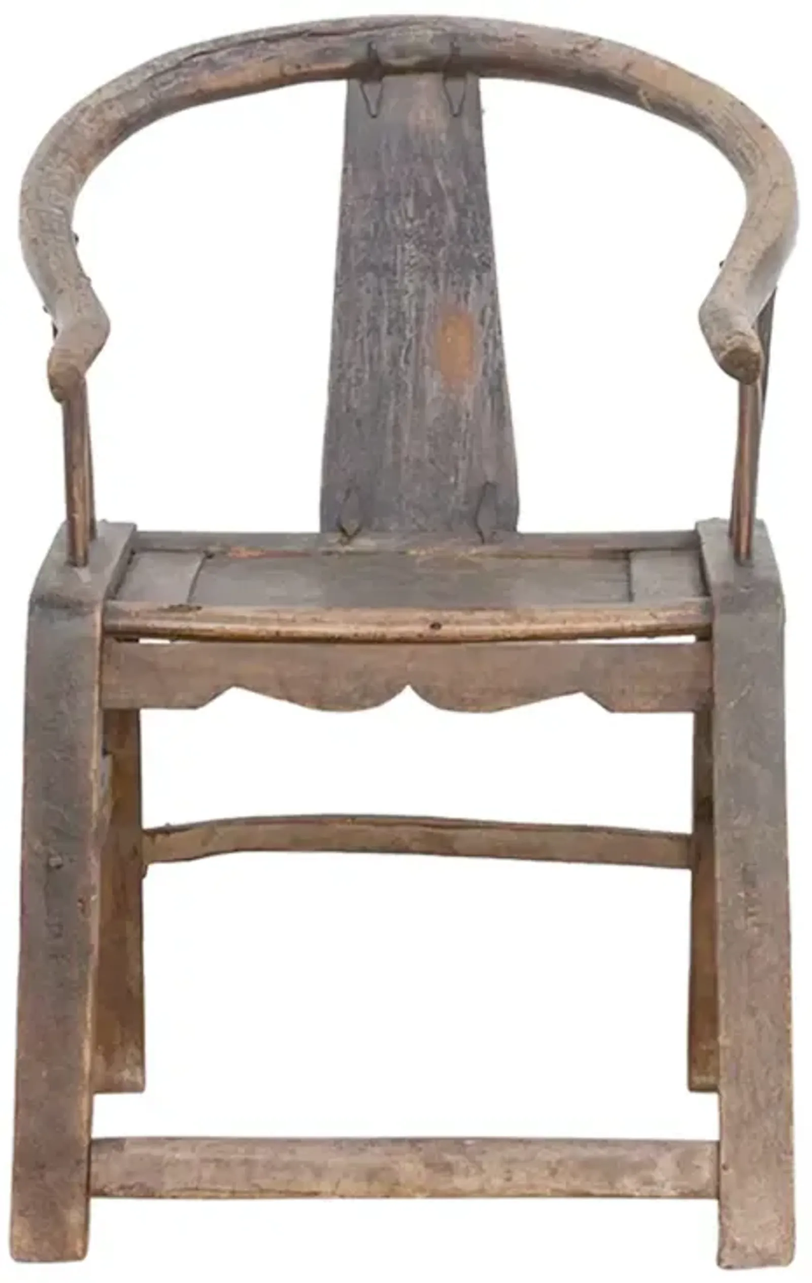 Primitive 18th Century Horseshoe Chair - de-cor - Black